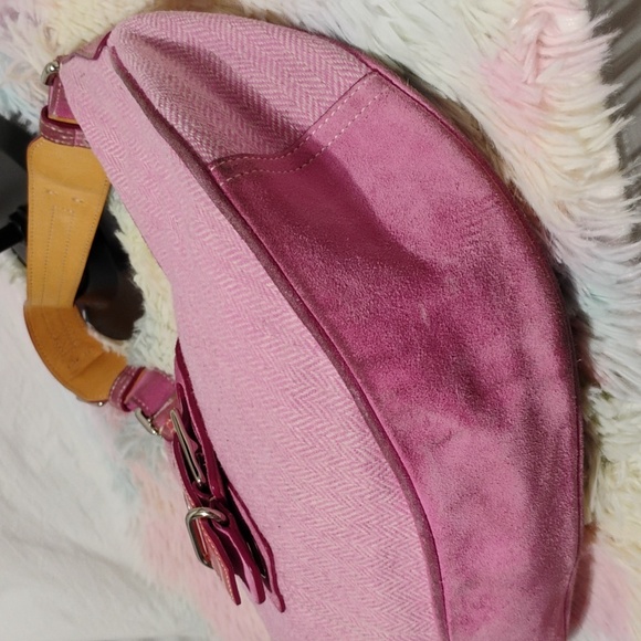 HOLD! RARE! Coach Herringbone Wool Y2K Vintage Shoulder Bag - Picture 10 of 16